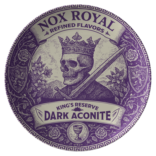 Meal Man Gift Poison Plate Aconite King from Nox Royal Refined Flavors, 1 or Sets of 2, 4, Fun Food and Decor
