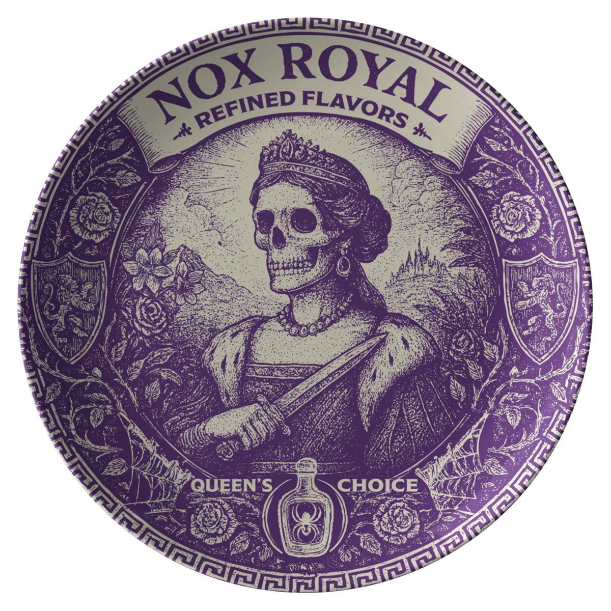 Meal Wish Woman Gift Poison Plate Queen's Choice from Nox Royal Refined Flavors, 1 or Sets of 2, 4, Fun Food and Decor