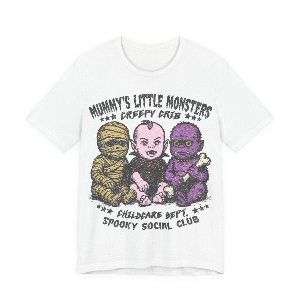 Monster Babies Funny Premium T-Shirt, Halloween Summerween Scary Spooky Childcare