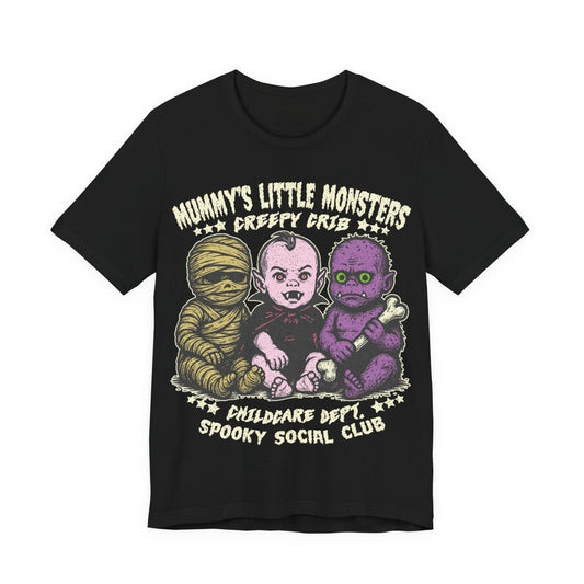 Monster Babies Funny Premium T-Shirt, Halloween Summerween Scary Spooky Childcare