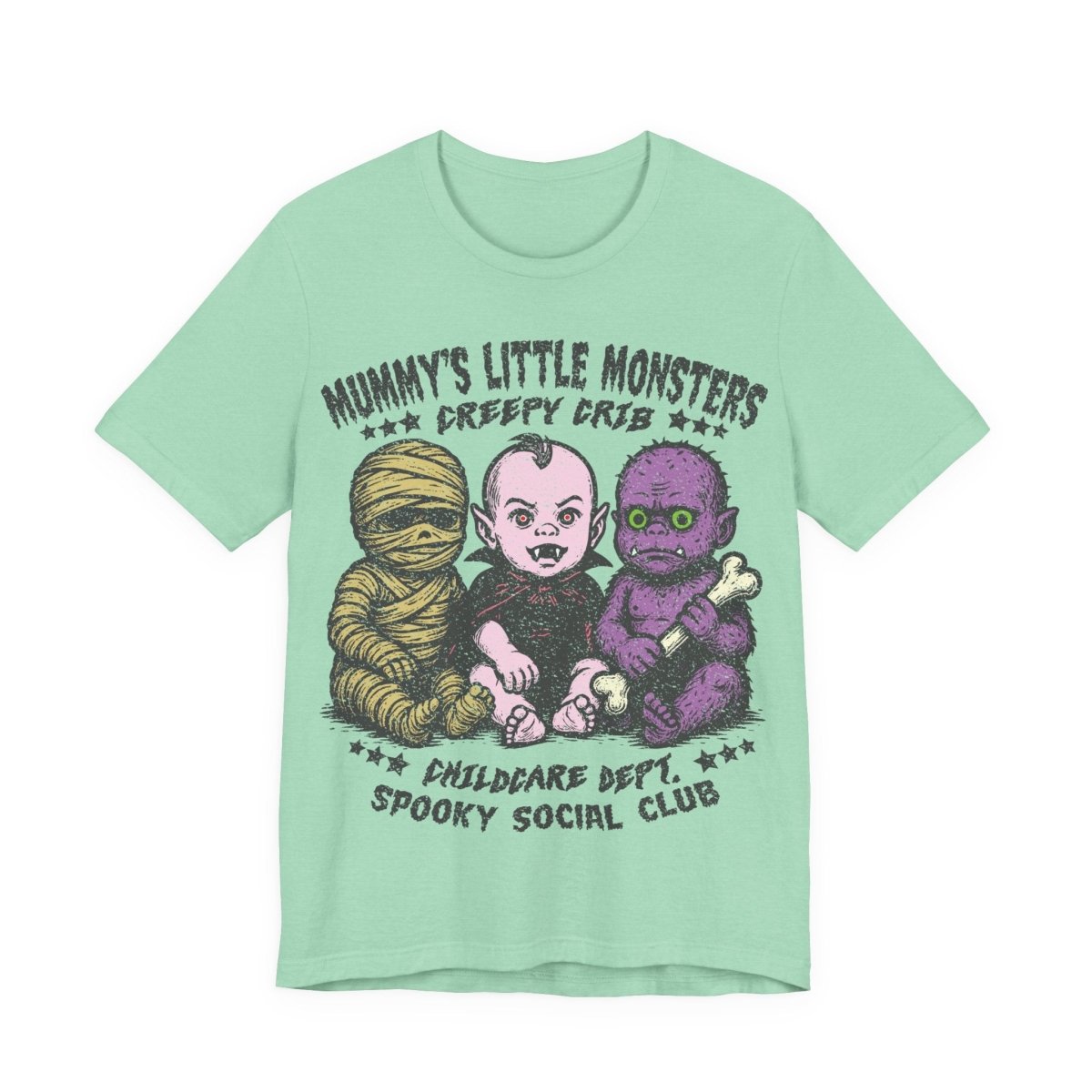 Monster Babies Funny Premium T-Shirt, Halloween Summerween Scary Spooky Childcare