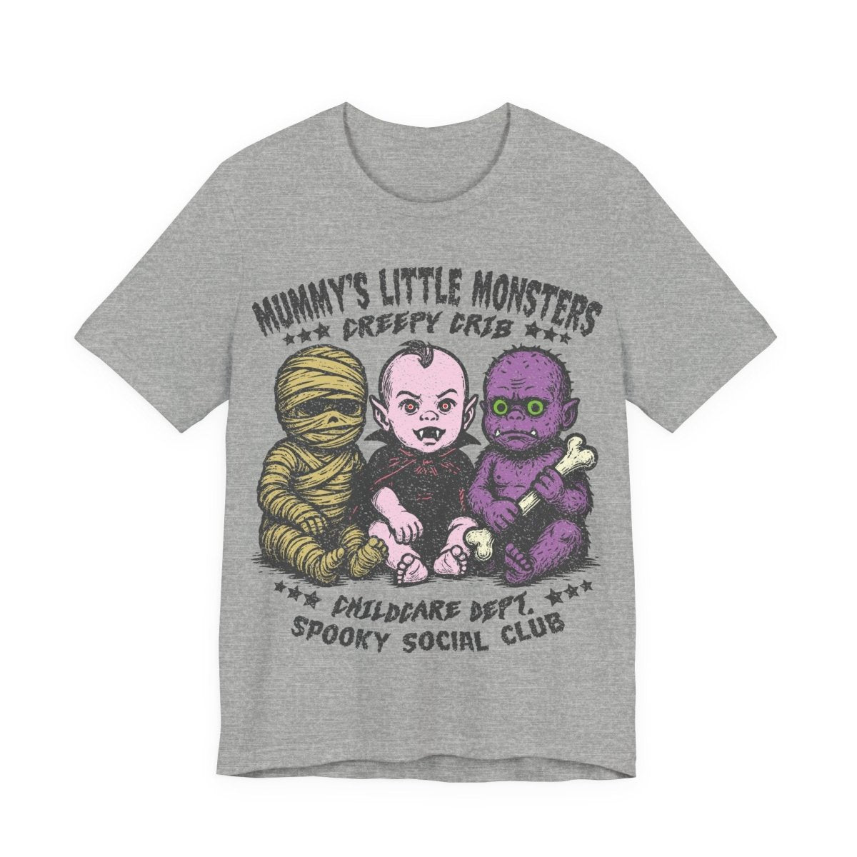 Monster Babies Funny Premium T-Shirt, Halloween Summerween Scary Spooky Childcare