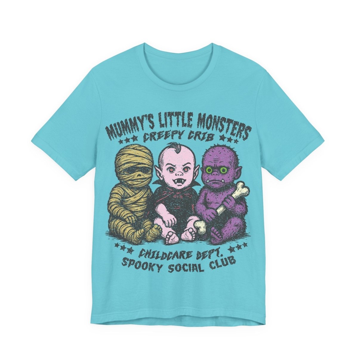 Monster Babies Funny Premium T-Shirt, Halloween Summerween Scary Spooky Childcare