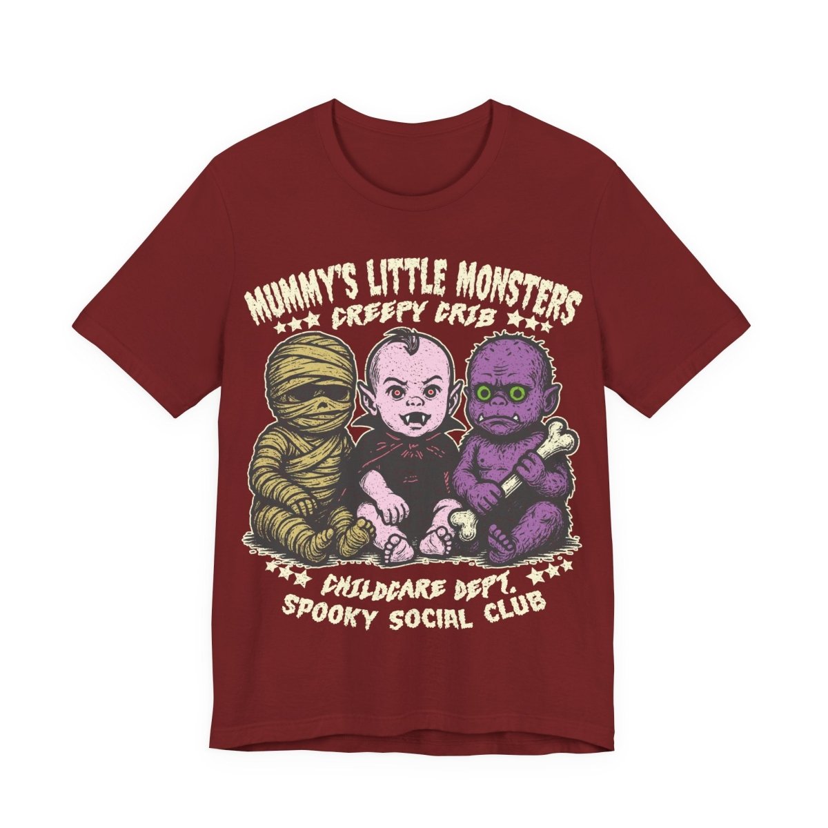 Monster Babies Funny Premium T-Shirt, Halloween Summerween Scary Spooky Childcare
