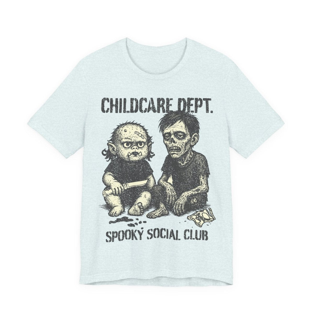 Moster Childcare Funny Premium T-Shirt, Halloween Summerween Spooky Zombie