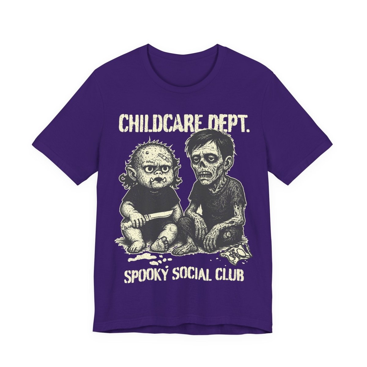 Moster Childcare Funny Premium T-Shirt, Halloween Summerween Spooky Zombie