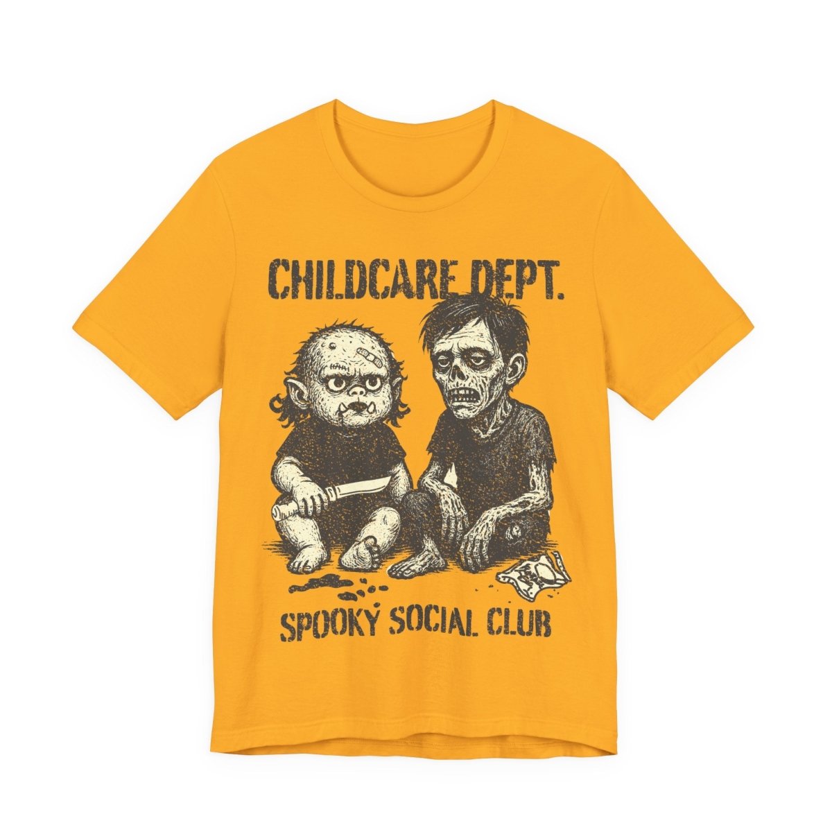 Moster Childcare Funny Premium T-Shirt, Halloween Summerween Spooky Zombie