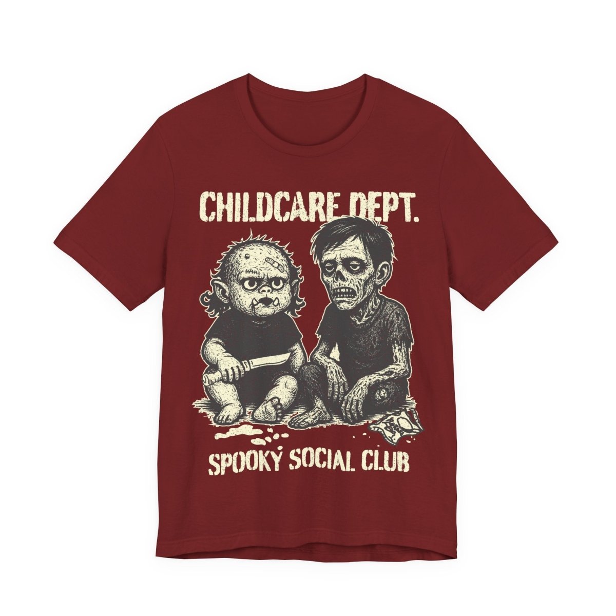 Moster Childcare Funny Premium T-Shirt, Halloween Summerween Spooky Zombie