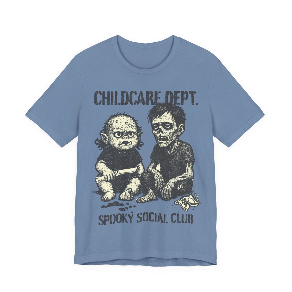 Moster Childcare Funny Premium T-Shirt, Halloween Summerween Spooky Zombie