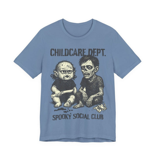 Moster Childcare Funny Premium T-Shirt, Halloween Summerween Spooky Zombie
