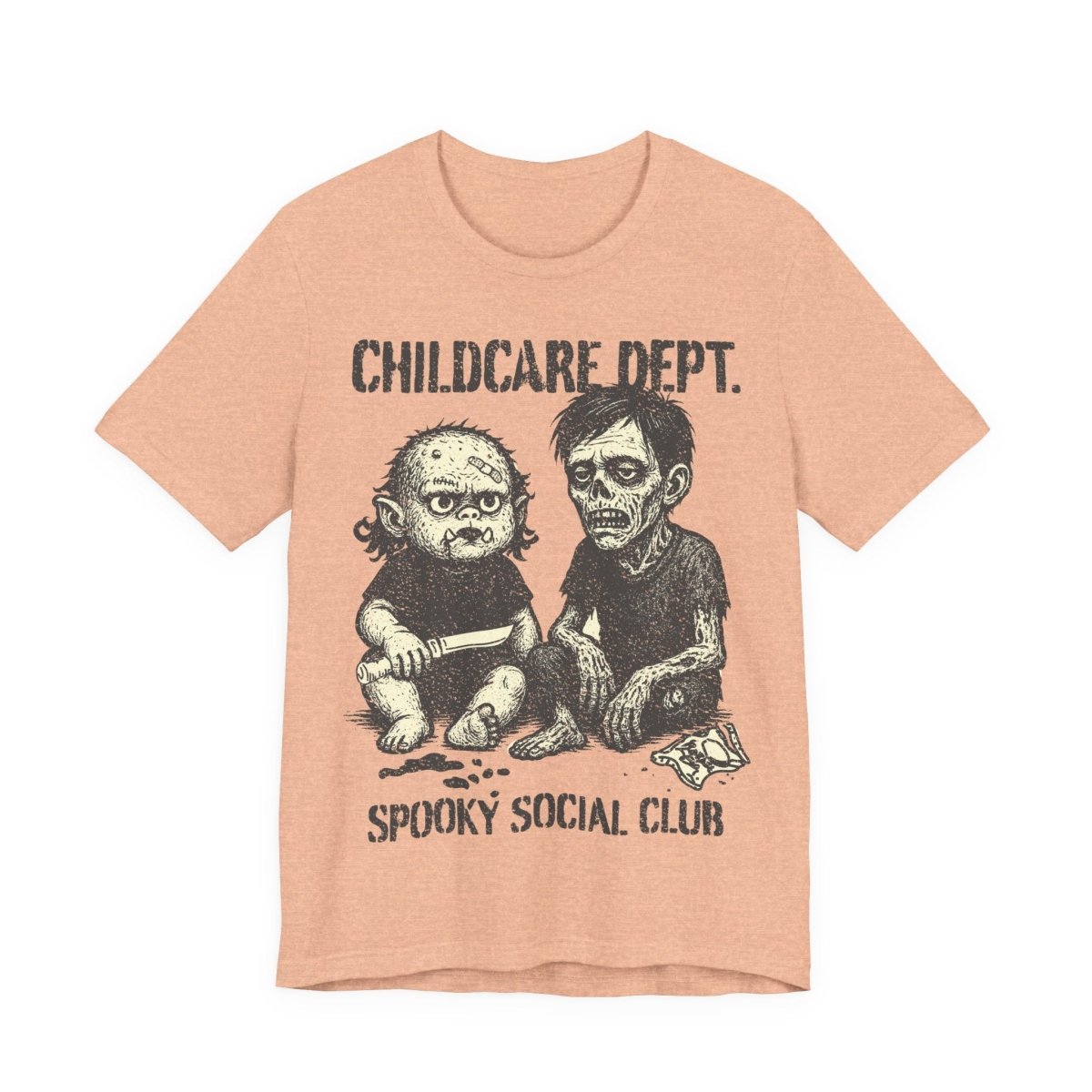 Moster Childcare Funny Premium T-Shirt, Halloween Summerween Spooky Zombie