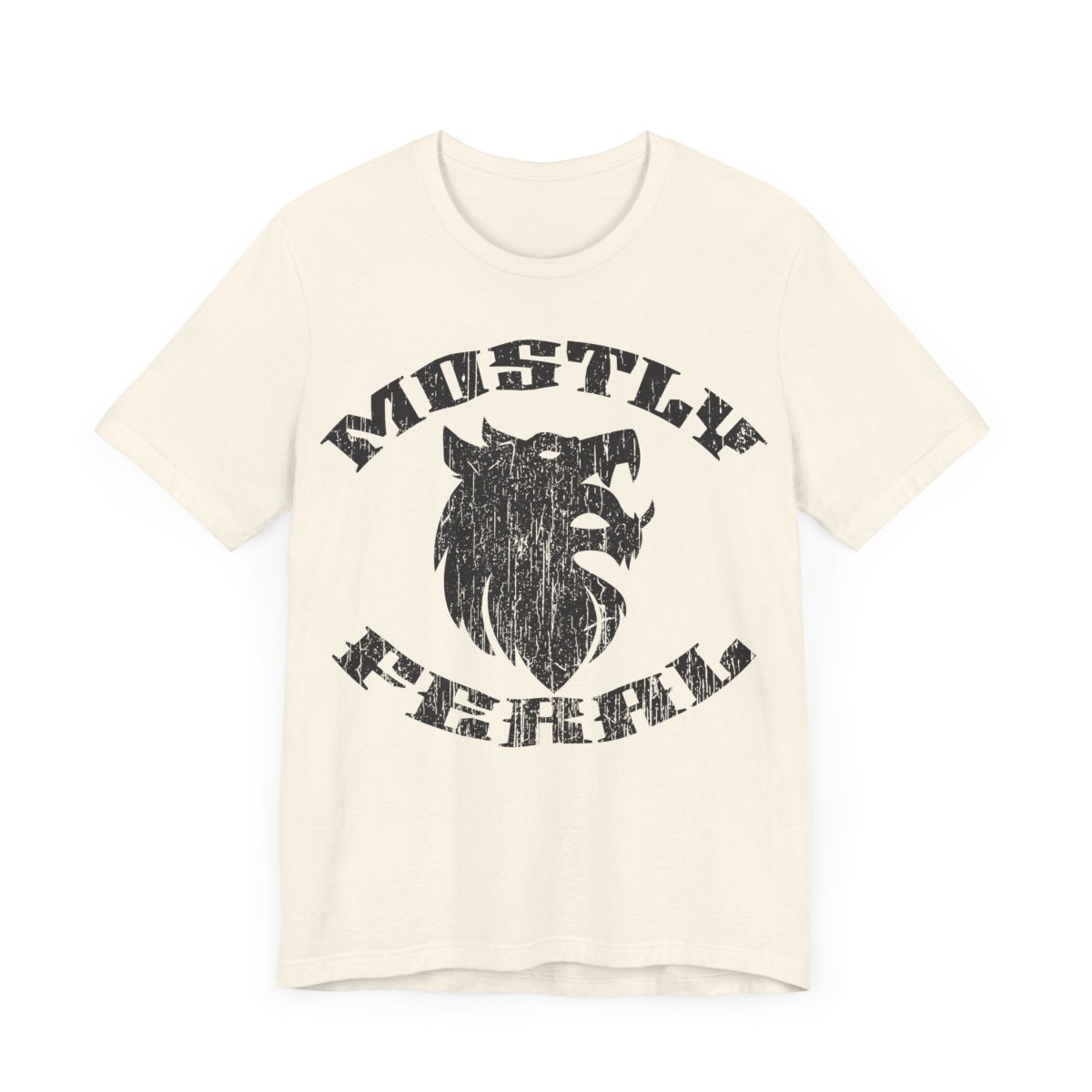 Mostly Feral Premium T-Shirt, Wolf, Wild, Outdoors Gift