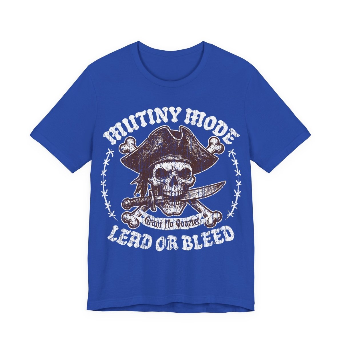 Mutiny Mode Pirate Action Motto Premium T-Shirt, Rebel Ready Leader, Vintage Style Graphic Tee