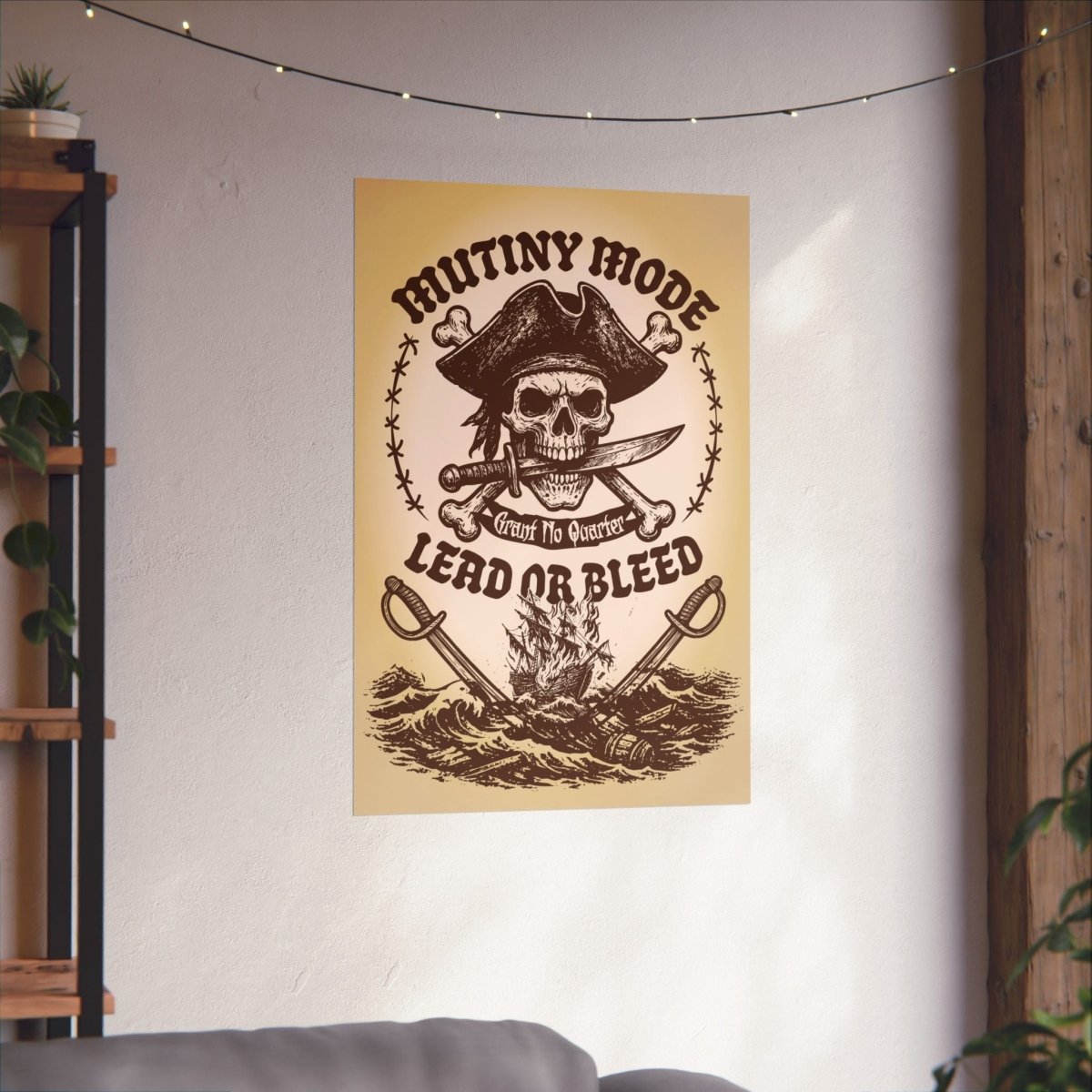Mutiny Mode Pirate Rebel Blades Action Motto Premium Art Print
