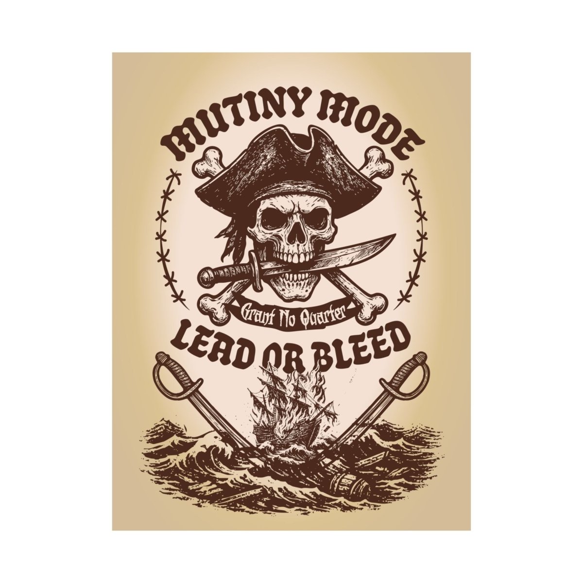 Mutiny Mode Pirate Rebel Blades Action Motto Premium Art Print