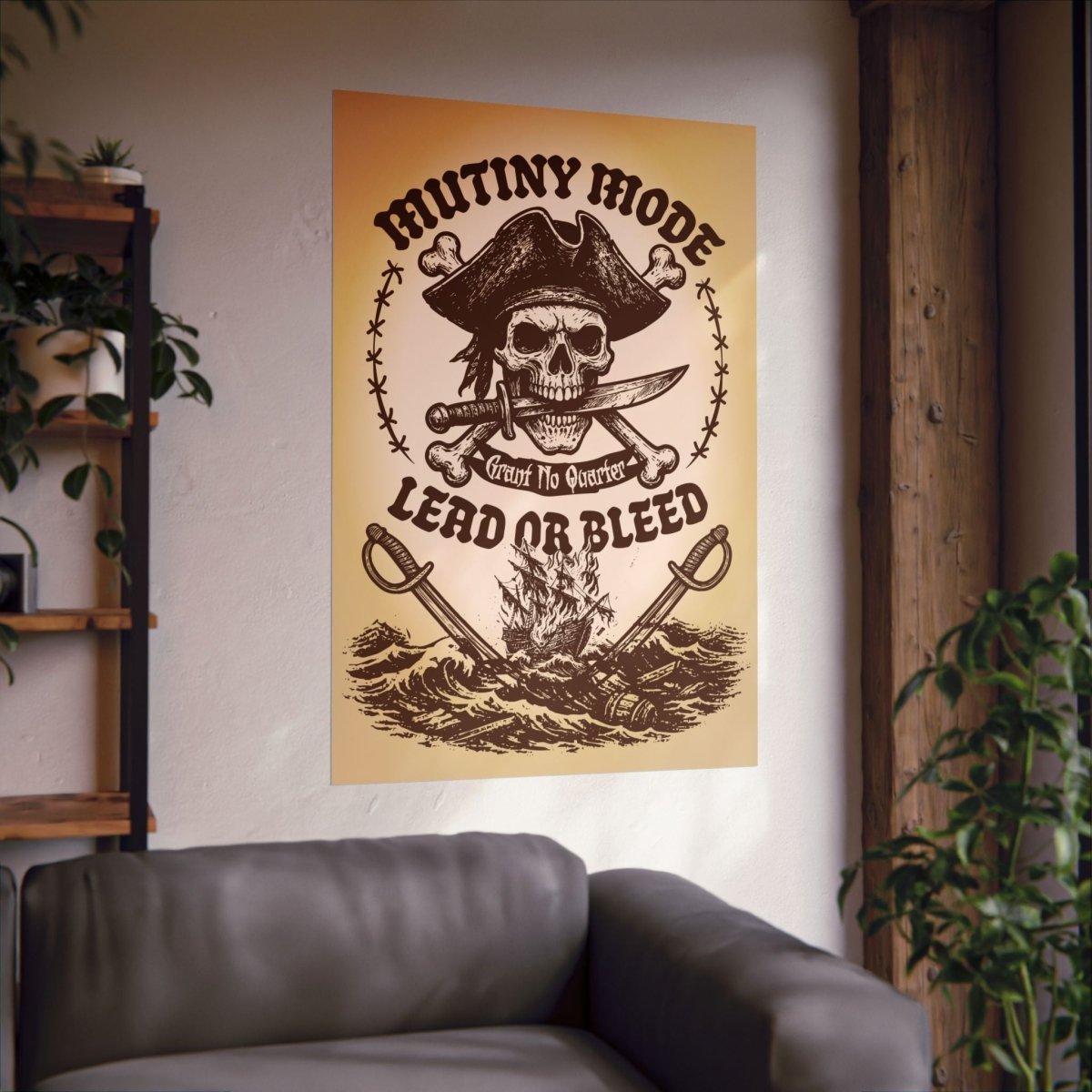 Mutiny Mode Pirate Rebel Blades Action Motto Premium Art Print