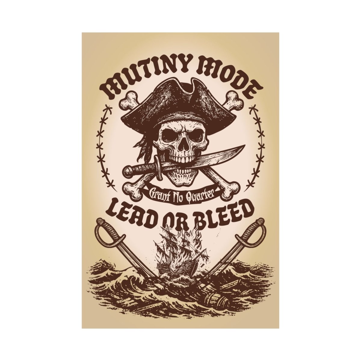 Mutiny Mode Pirate Rebel Blades Action Motto Premium Art Print