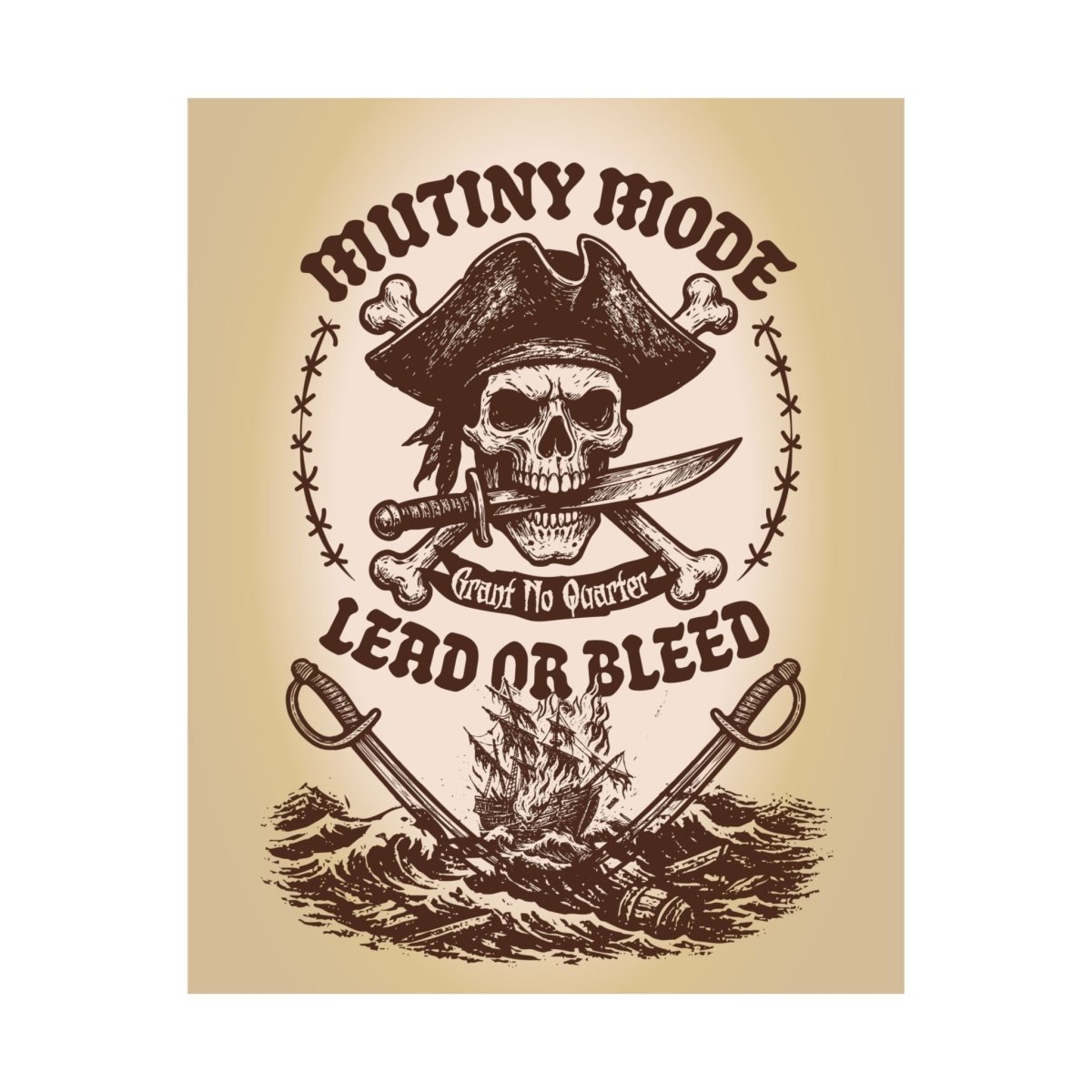 Mutiny Mode Pirate Rebel Blades Action Motto Premium Art Print
