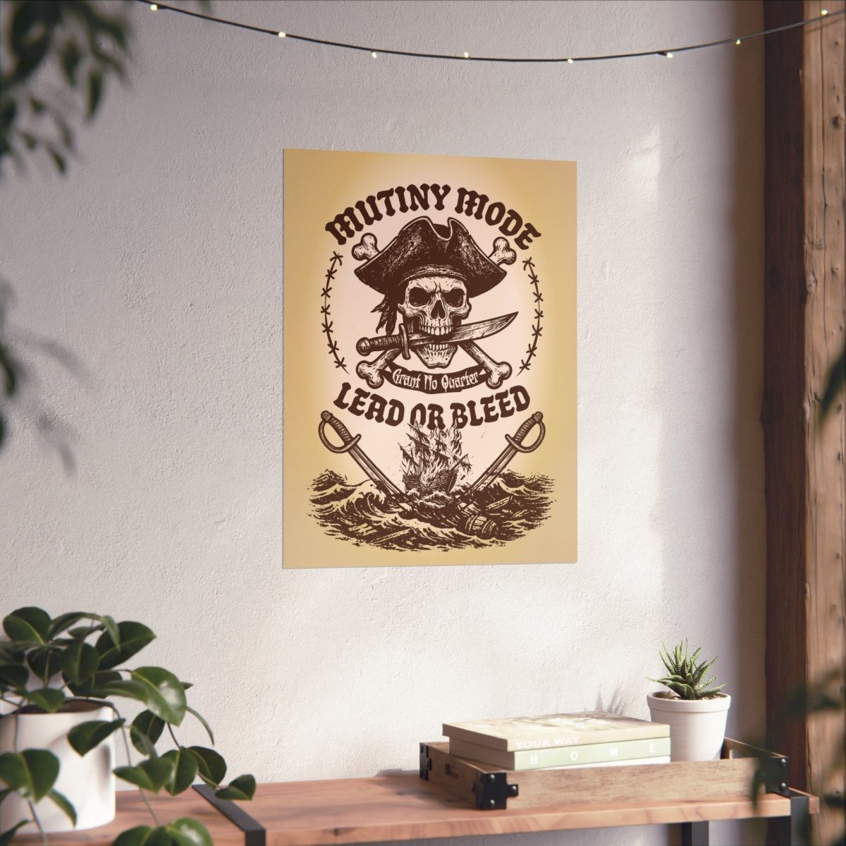 Mutiny Mode Pirate Rebel Blades Action Motto Premium Art Print