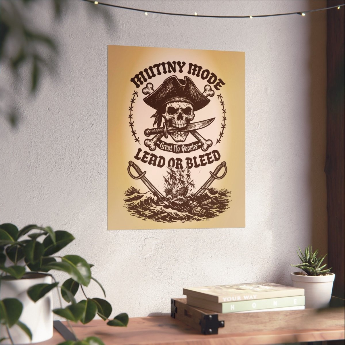 Mutiny Mode Pirate Rebel Blades Action Motto Premium Art Print