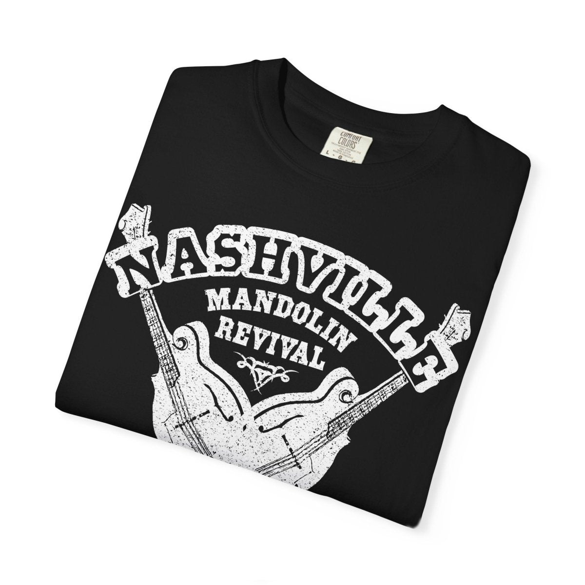 Nashville Mandolin Revival Roots Music Comfort Colors Relaxed Fit Tee, bluegrass influence