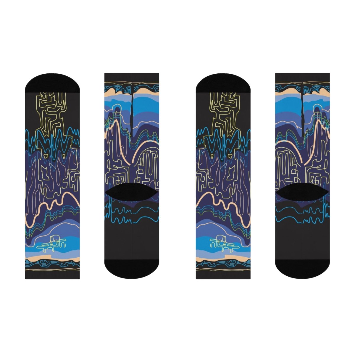 Night Thought Dream Ideas Gift Cushioned Crew Socks