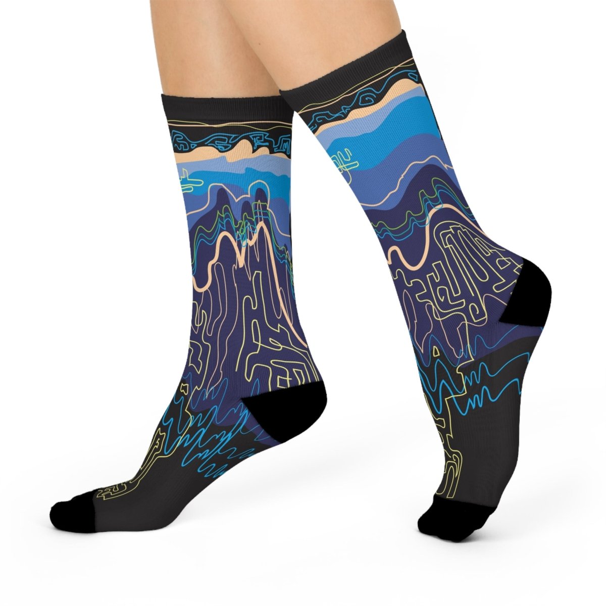 Night Thought Dream Ideas Gift Cushioned Crew Socks
