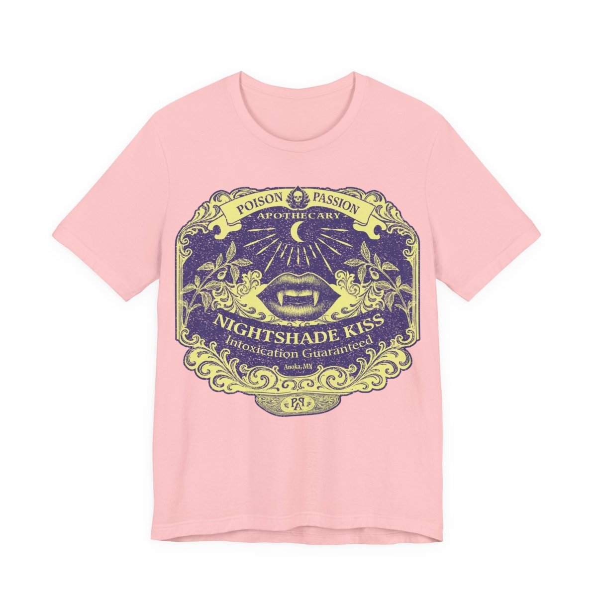 Nightshade Kiss Poison Passion Premium T-Shirt, Victorian Halloween Gothic Vintage Style Graphic Tee, Spooky