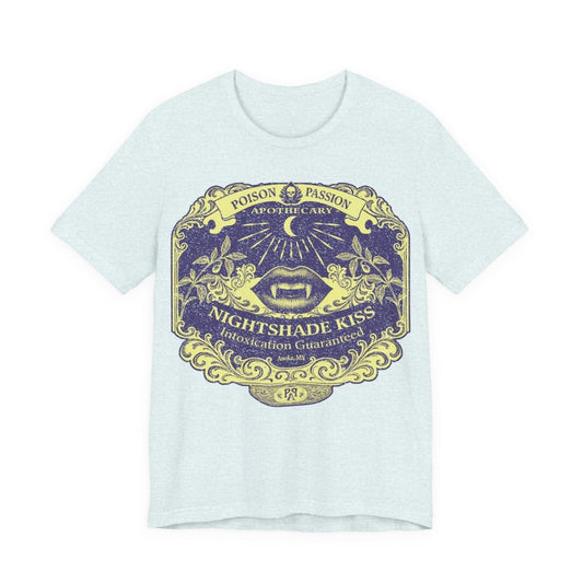 Nightshade Kiss Poison Passion Premium T-Shirt, Victorian Halloween Gothic Vintage Style Graphic Tee, Spooky