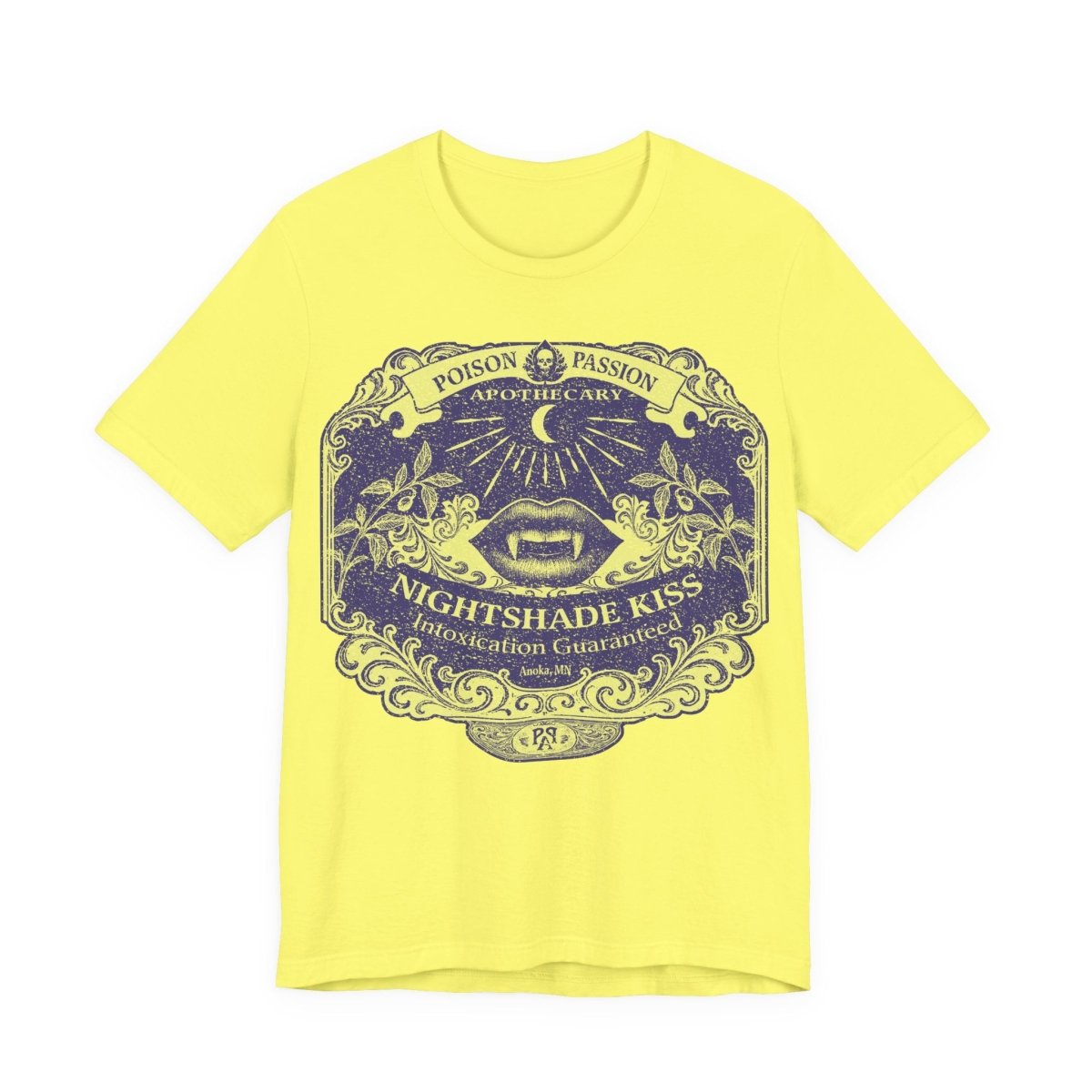 Nightshade Kiss Poison Passion Premium T-Shirt, Victorian Halloween Gothic Vintage Style Graphic Tee, Spooky