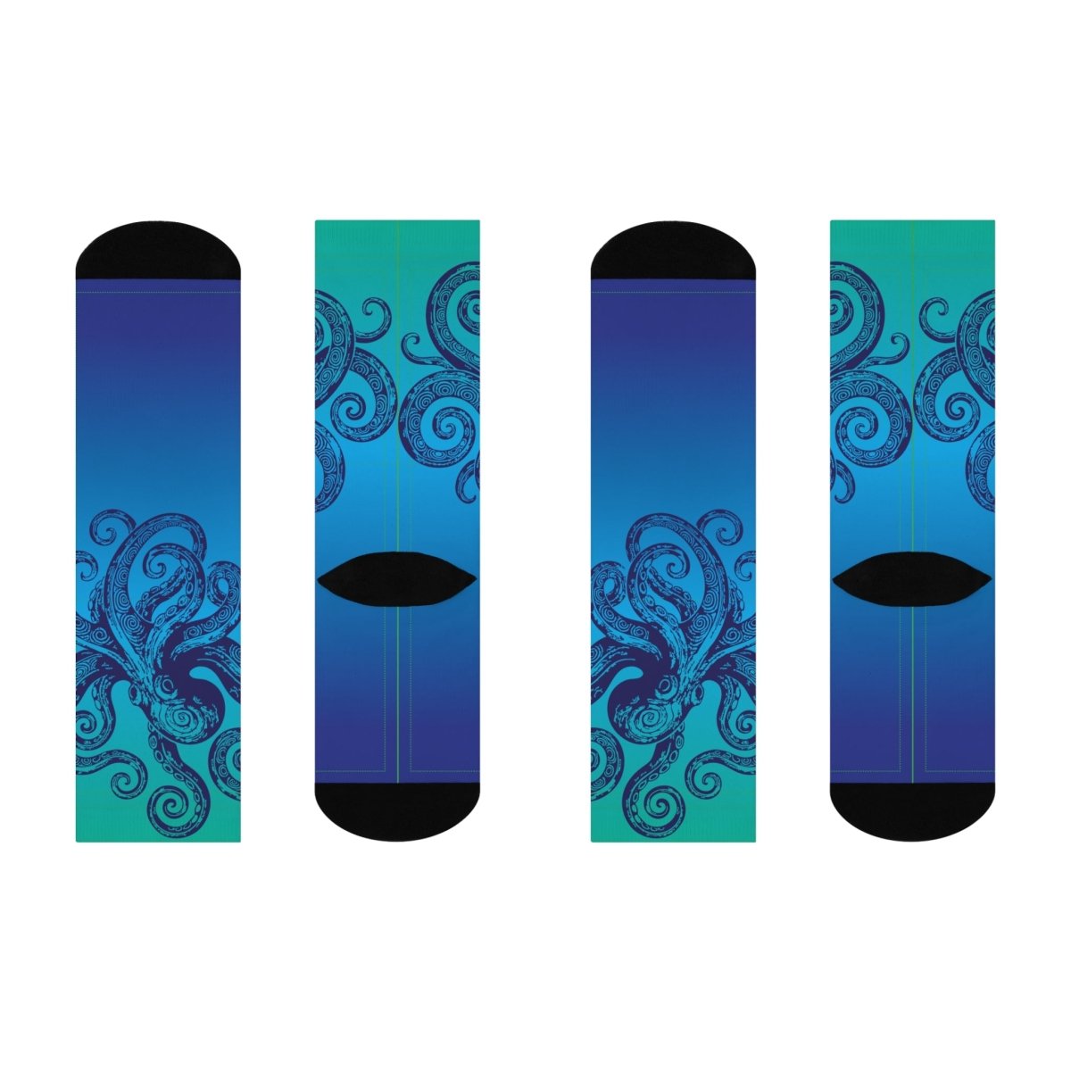 Ocean Lover Gift Kraken Wrap Sailor Story Cushioned Crew Socks