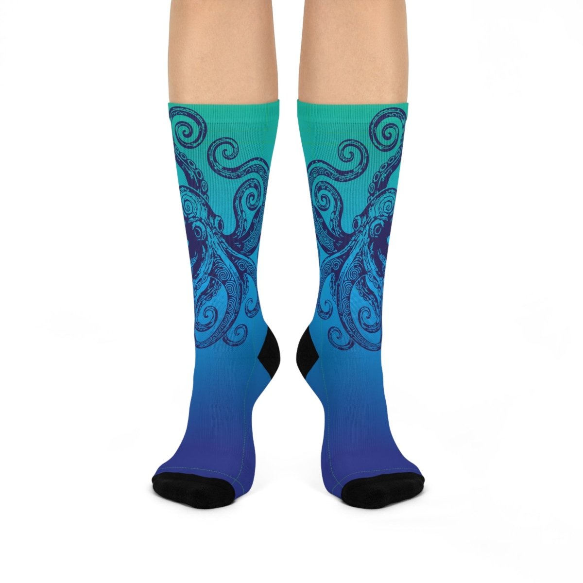 Ocean Lover Gift Kraken Wrap Sailor Story Cushioned Crew Socks