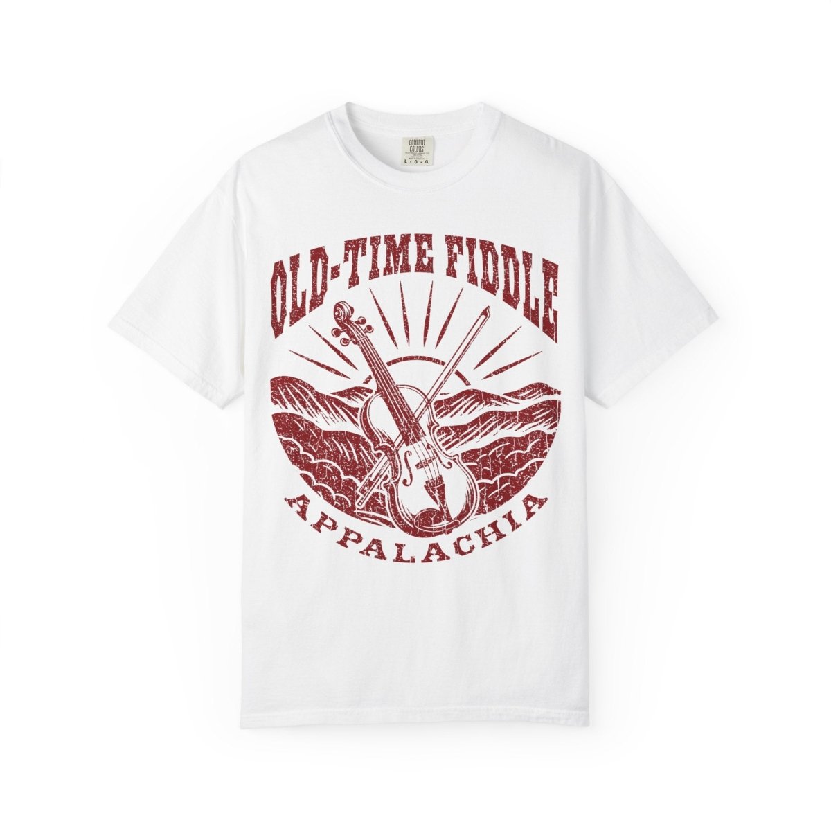 Old Time Fiddle Roots Music Appalachia Comfort Colors Relaxed Fit Tee, Bluegrass Country Influence