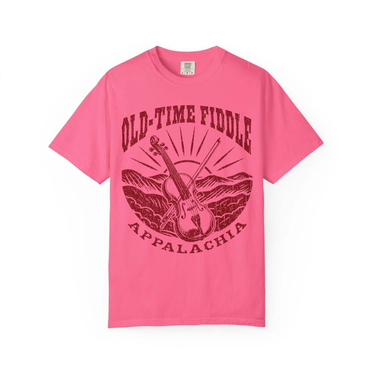 Old Time Fiddle Roots Music Appalachia Comfort Colors Relaxed Fit Tee, Bluegrass Country Influence