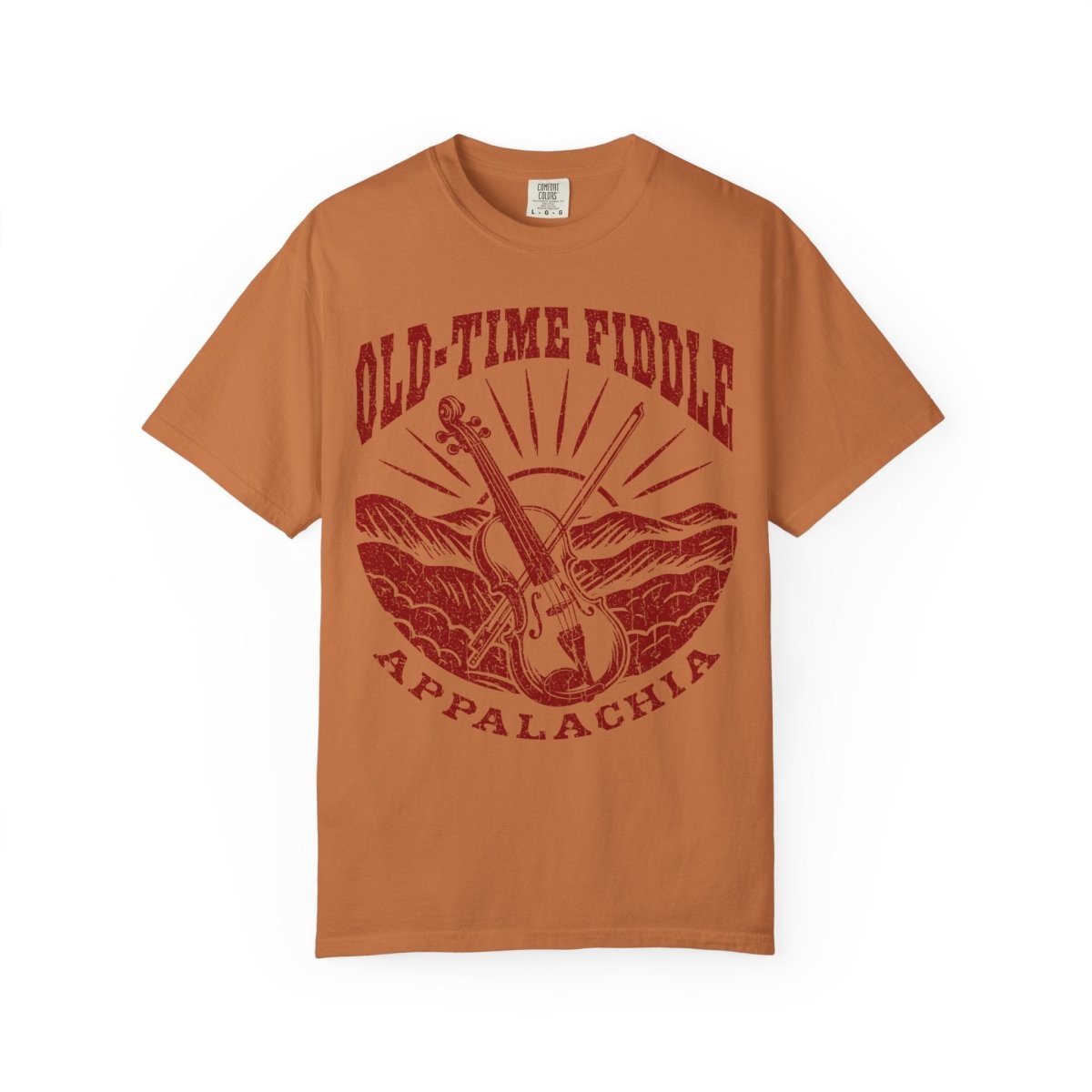 Old Time Fiddle Roots Music Appalachia Comfort Colors Relaxed Fit Tee, Bluegrass Country Influence