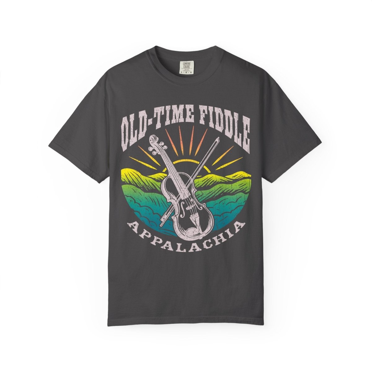Old Time Fiddle Roots Music Appalachia Comfort Colors Relaxed Fit Tee, Bluegrass Country Influence