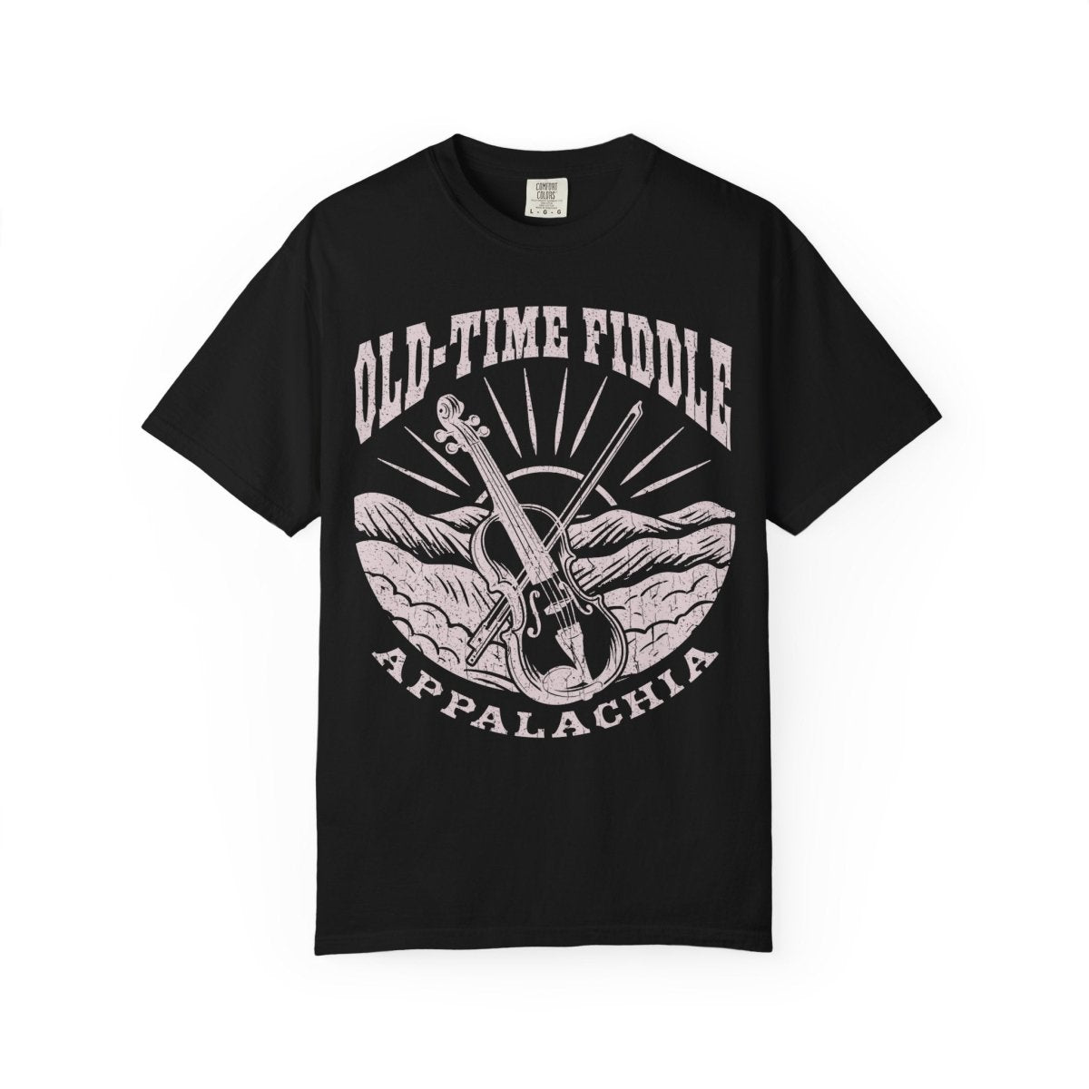 Old Time Fiddle Roots Music Appalachia Comfort Colors Relaxed Fit Tee, Bluegrass Country Influence