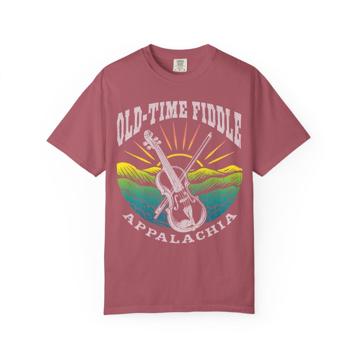 Old Time Fiddle Roots Music Appalachia Comfort Colors Relaxed Fit Tee, Bluegrass Country Influence