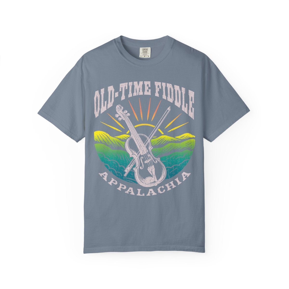 Old Time Fiddle Roots Music Appalachia Comfort Colors Relaxed Fit Tee, Bluegrass Country Influence