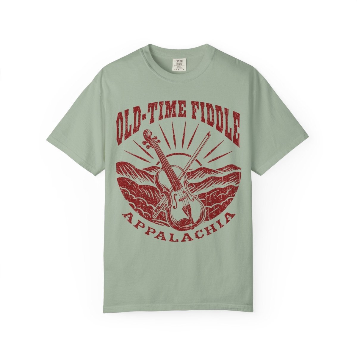 Old Time Fiddle Roots Music Appalachia Comfort Colors Relaxed Fit Tee, Bluegrass Country Influence
