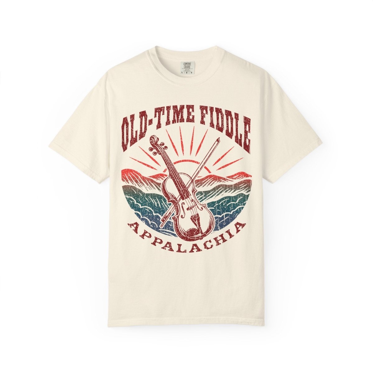 Old Time Fiddle Roots Music Appalachia Comfort Colors Relaxed Fit Tee, Bluegrass Country Influence