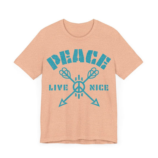 Peace Live Nice Premium T-Shirt, Peace Trident, Heart Arrows