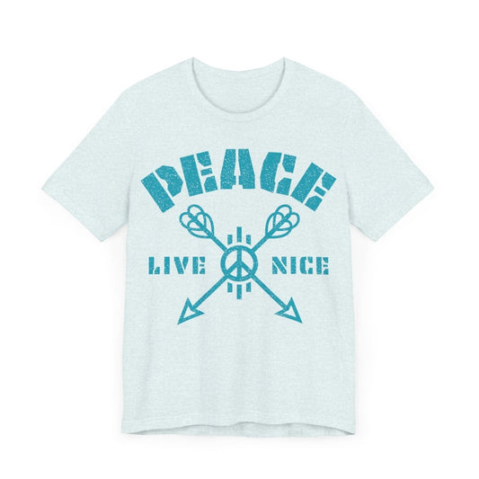 Peace Live Nice Premium T-Shirt, Peace Trident, Heart Arrows