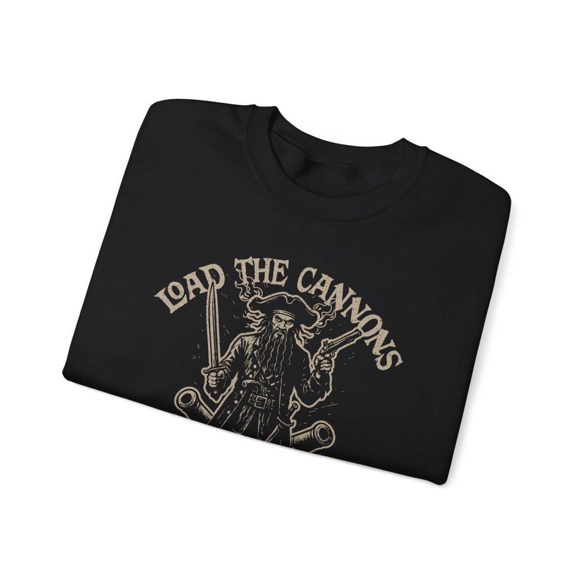 Pirate Action Blackbeard's Cannons Fleece Sweatshirt