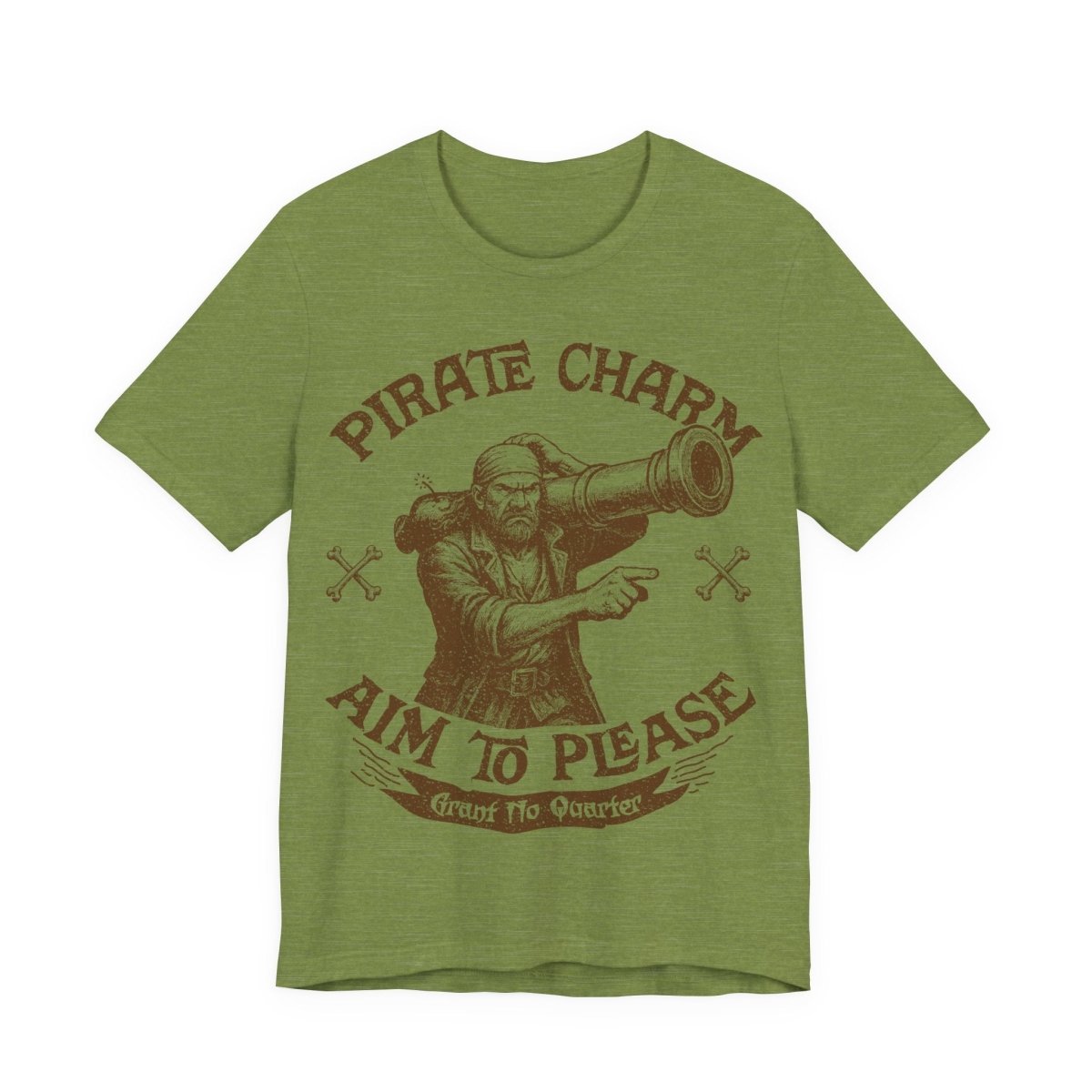 Pirate Action Motto Be Charming Premium T-Shirt, Ready Cannons, Vintage Style Graphic Tee