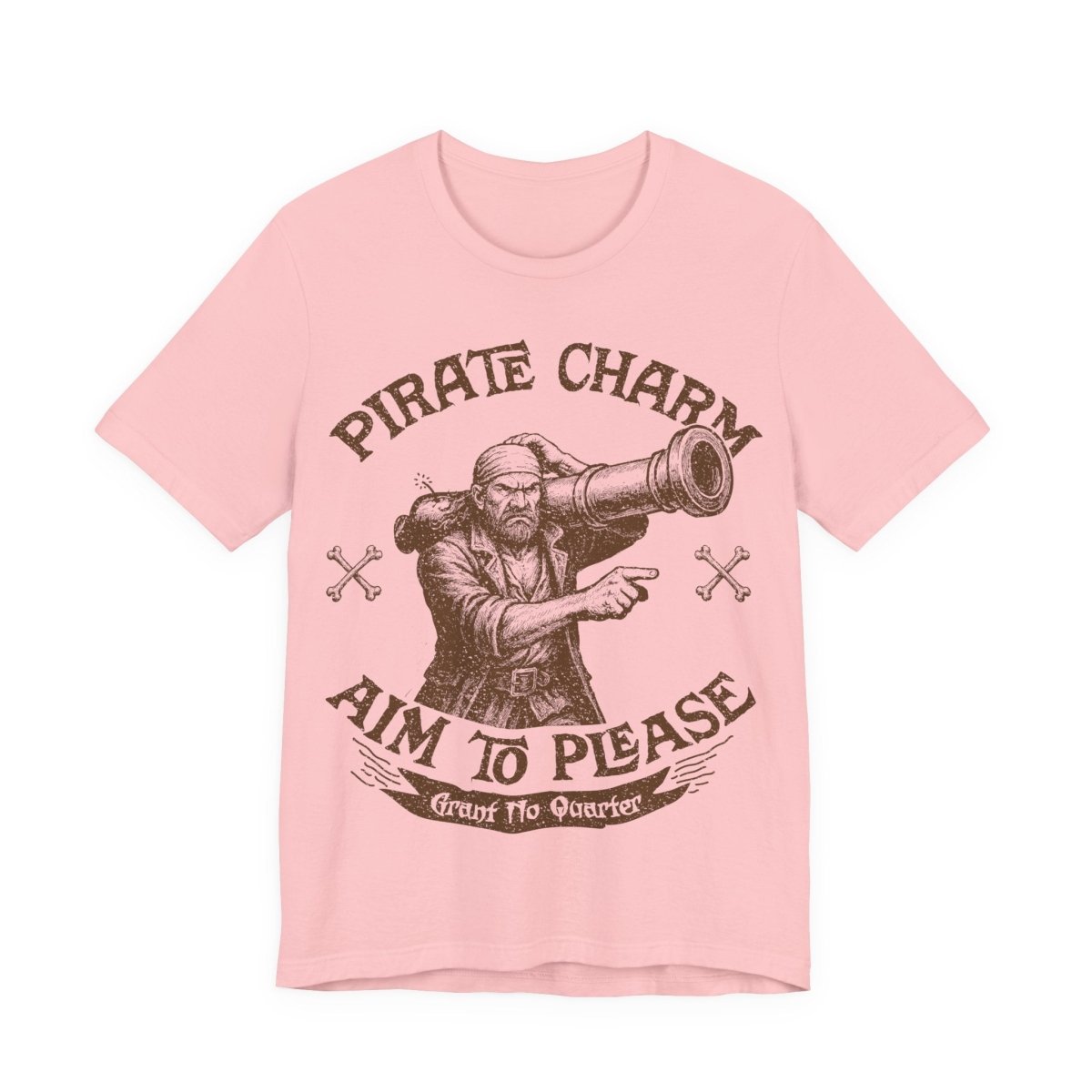 Pirate Action Motto Be Charming Premium T-Shirt, Ready Cannons, Vintage Style Graphic Tee