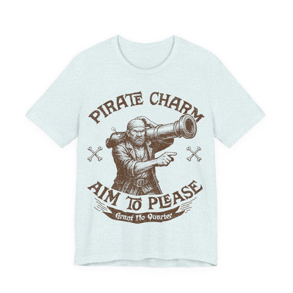 Pirate Action Motto Be Charming Premium T-Shirt, Ready Cannons, Vintage Style Graphic Tee