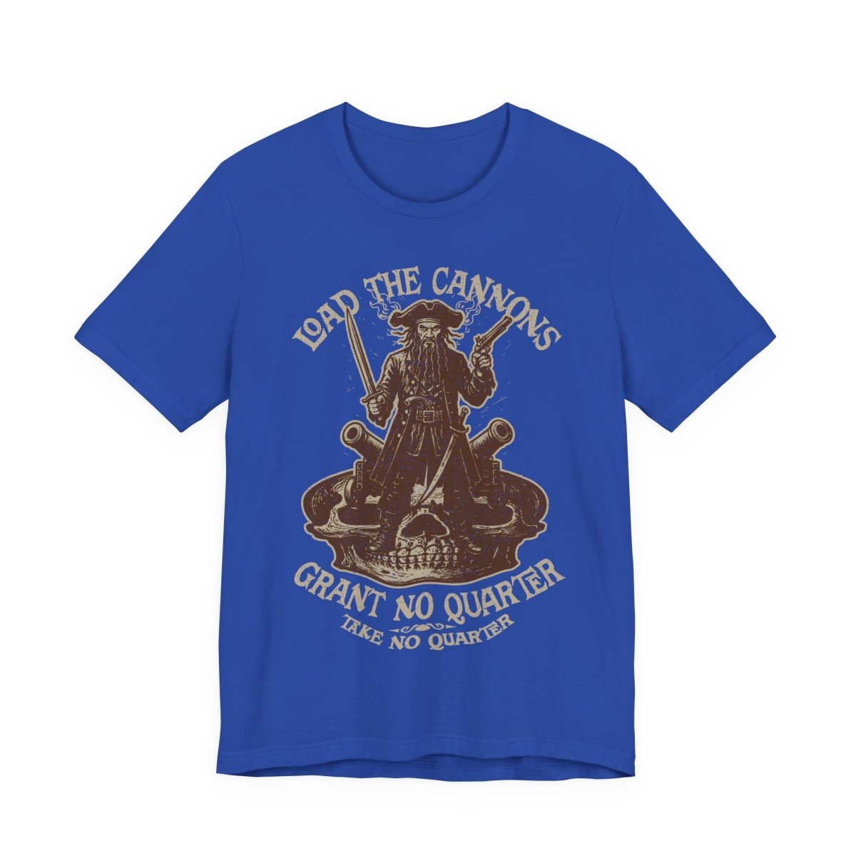 Pirate Action Motto Premium T-Shirt, Blackbeard Ready Cannons, Vintage Style Graphic Tee