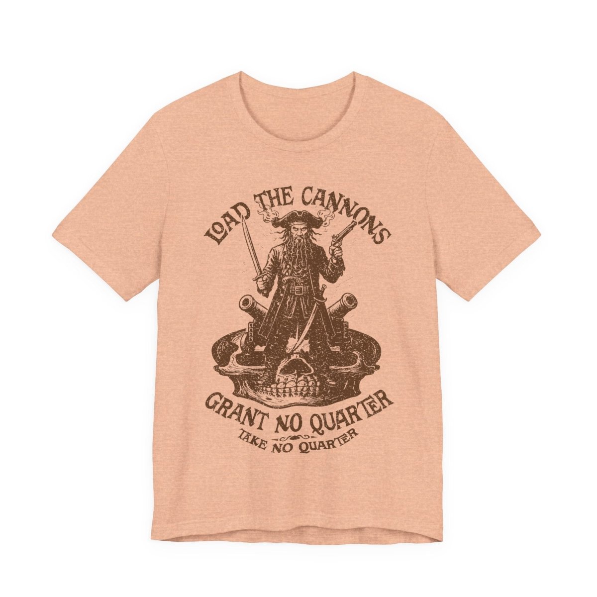Pirate Action Motto Premium T-Shirt, Blackbeard Ready Cannons, Vintage Style Graphic Tee