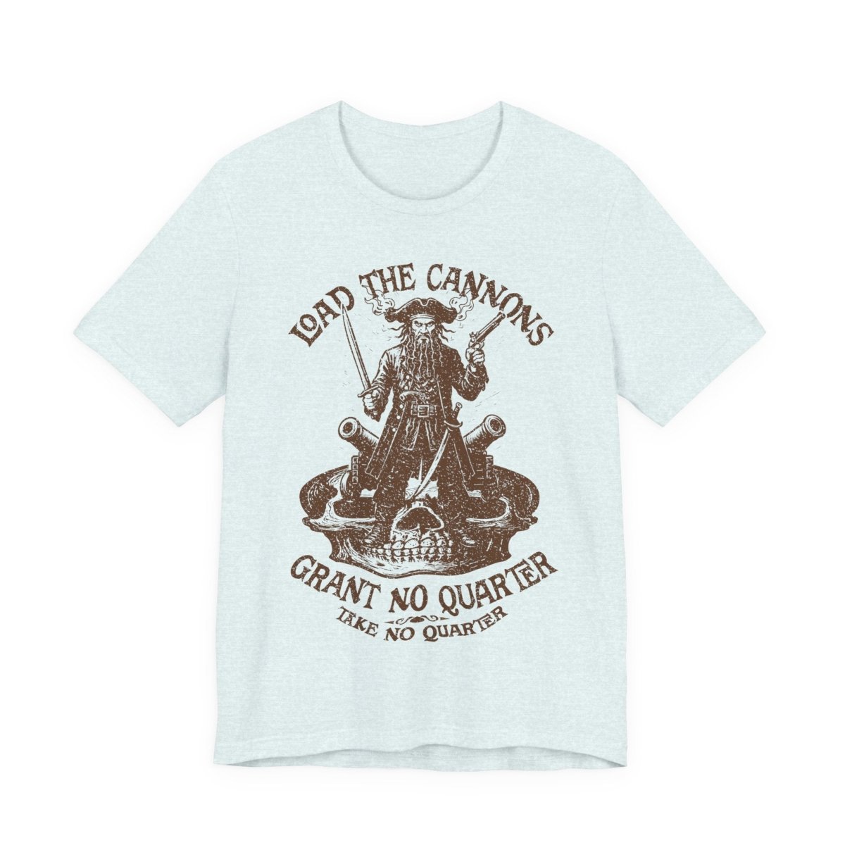 Pirate Action Motto Premium T-Shirt, Blackbeard Ready Cannons, Vintage Style Graphic Tee
